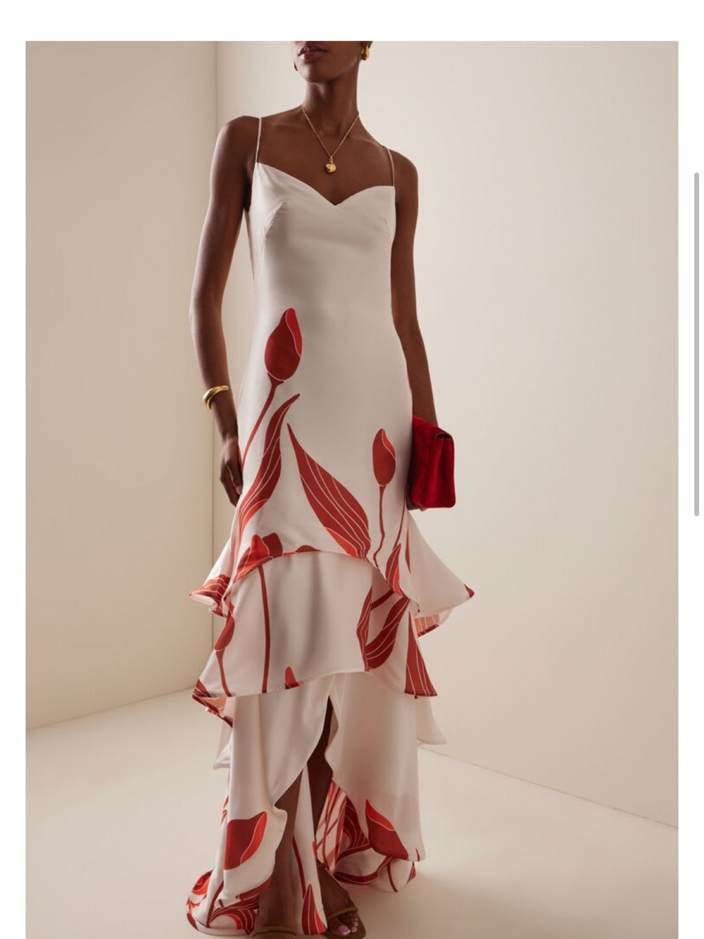 Arte Mio Tulip Printed Satin Dress